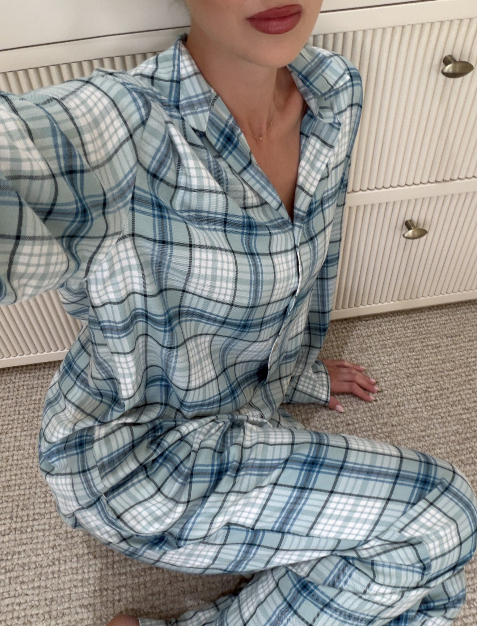 Comfy Plaid Full Length PJ Set