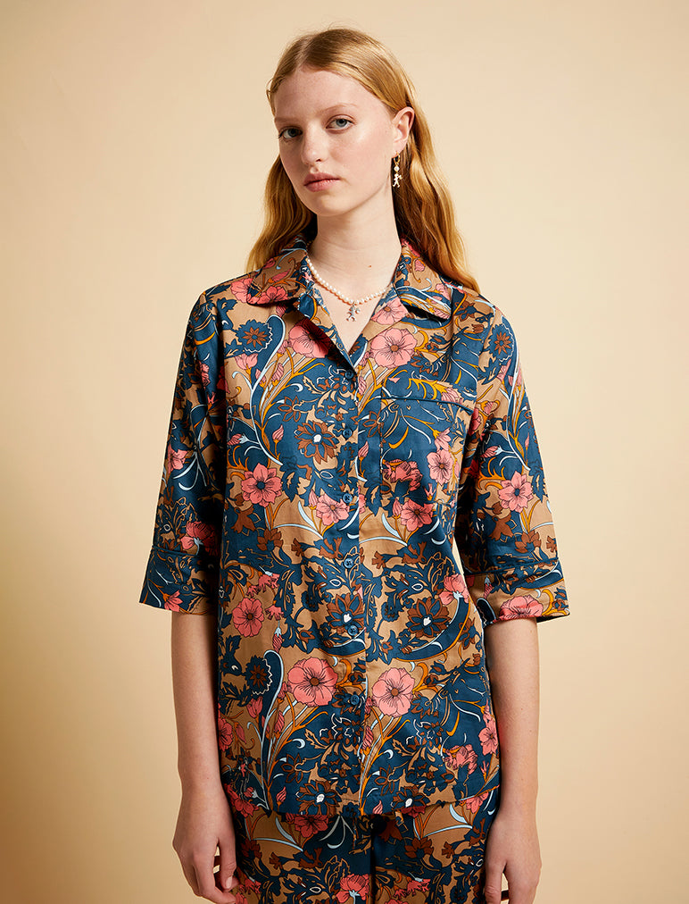 Karen Walker '60s Floral Crop PJ Set