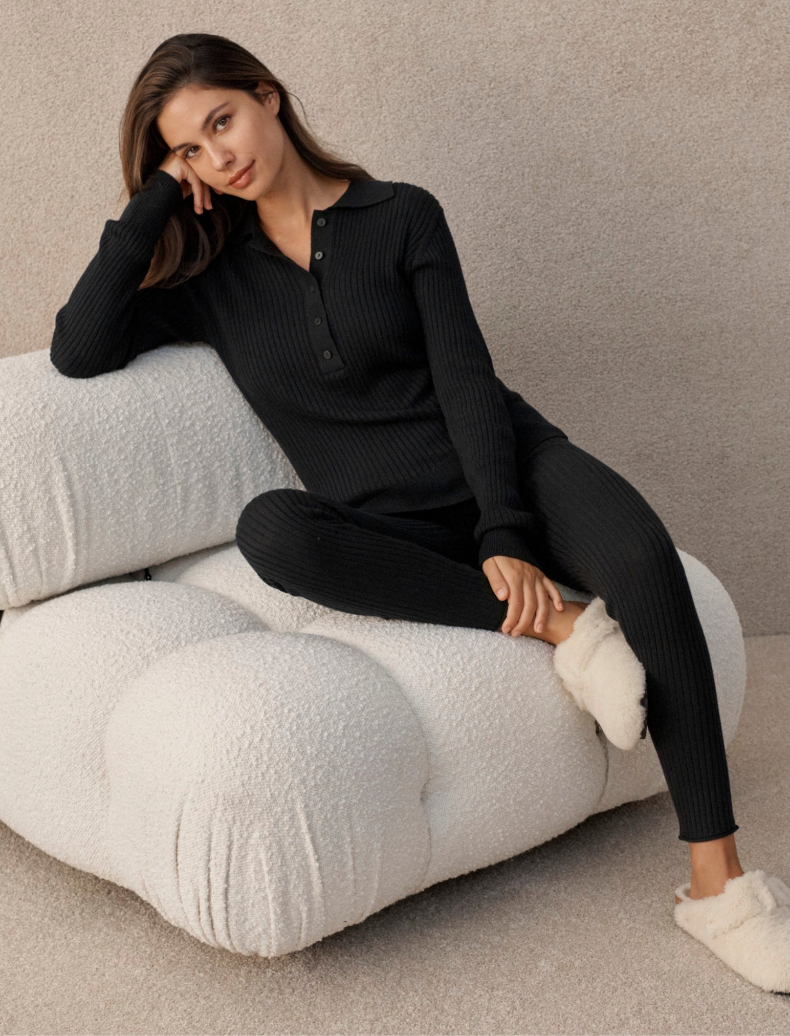Colette Cosy Cotton Silk Rib Legging
