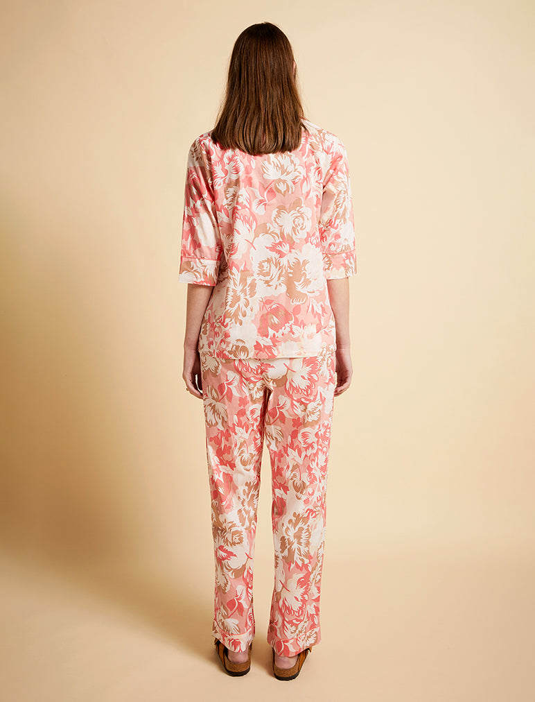 Karen Walker Ornamental Floral Crop PJ Shirt