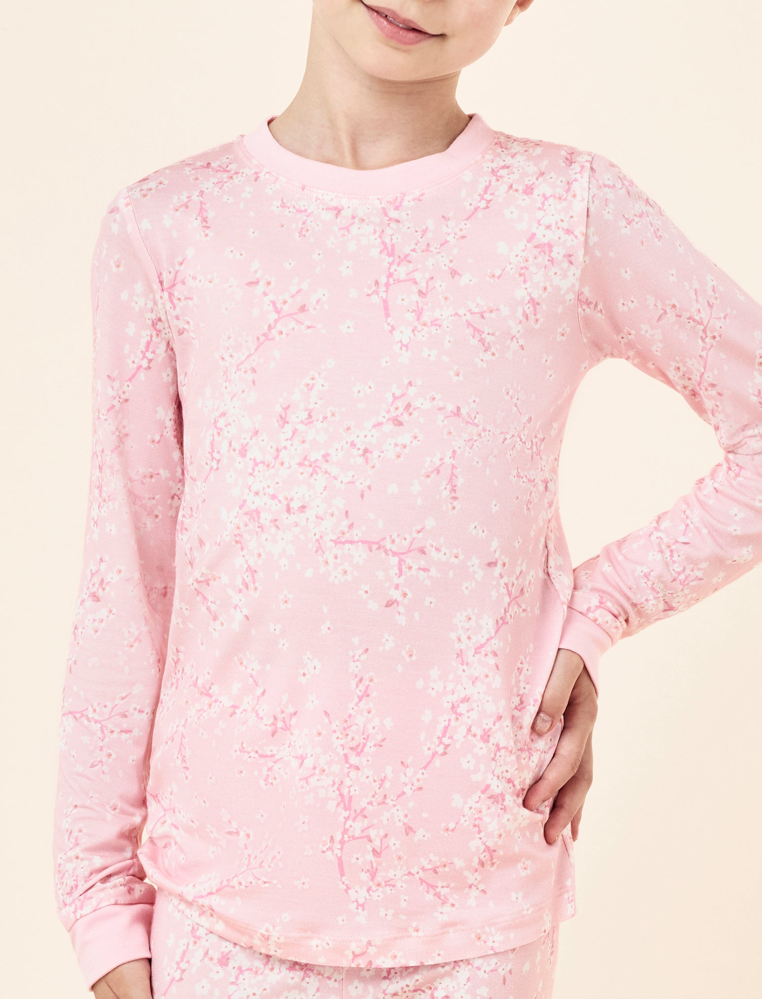 Kids Cheri Blossom Pink Full Length PJ Set