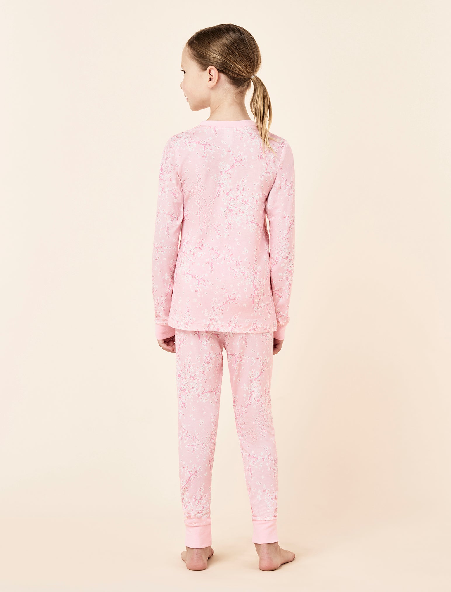 Kids Cheri Blossom Pink Full Length PJ Set