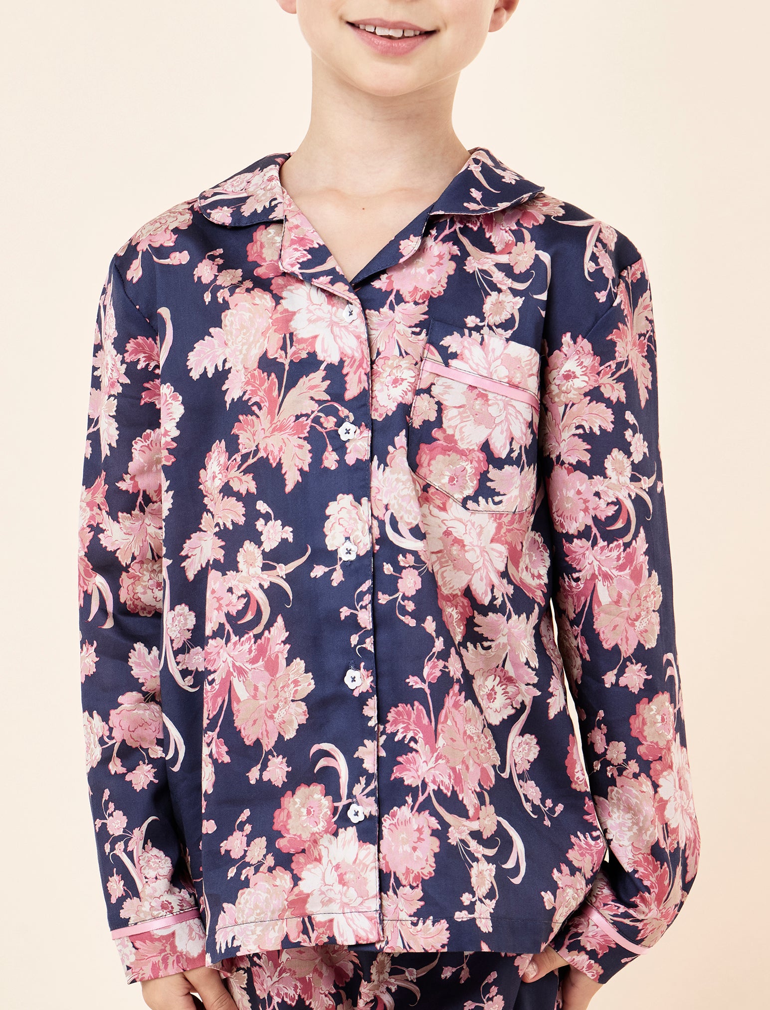 Kids Madelyn Woven Full Length PJ Set