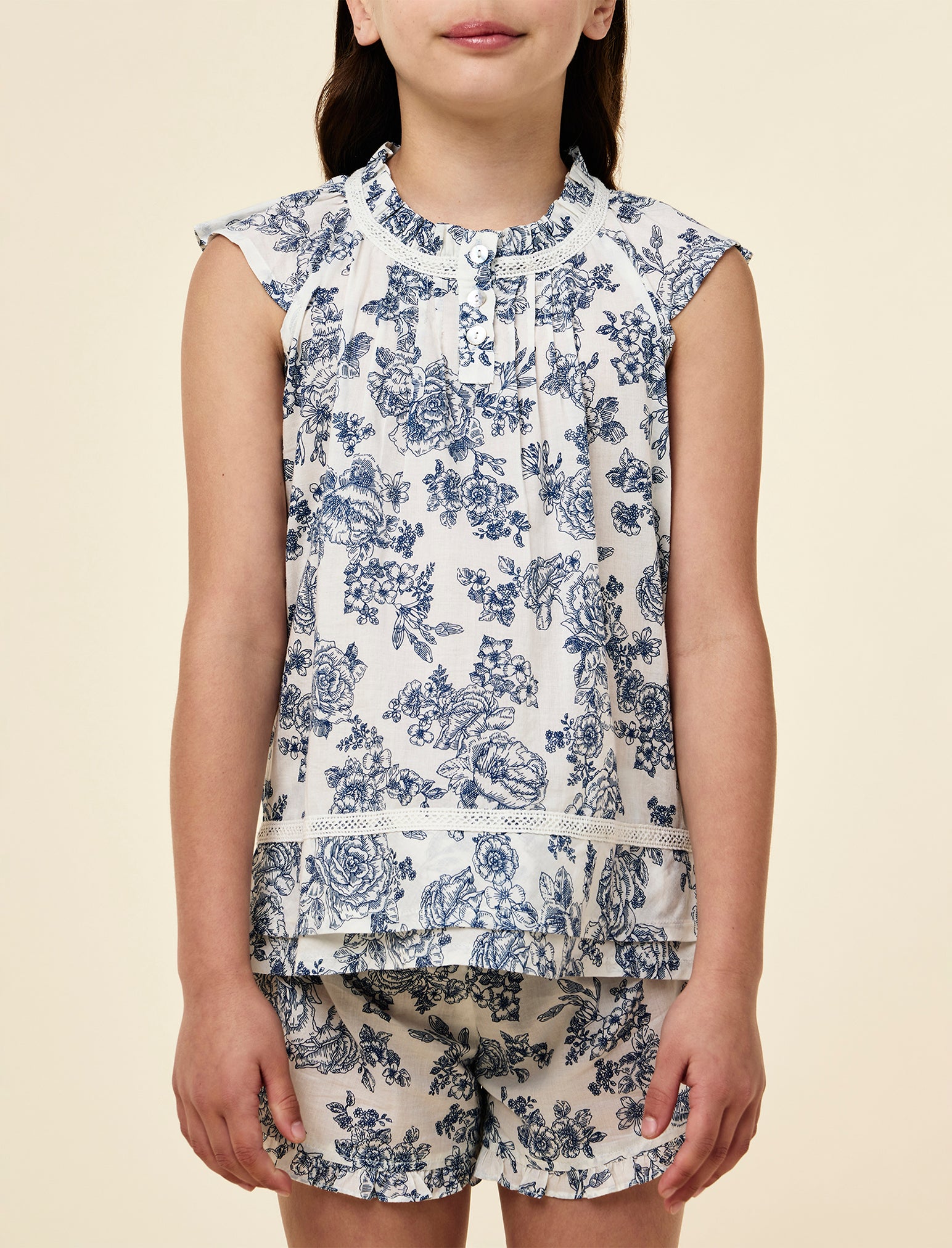 Kids Nostalgia Frill Cami & Boxer Short Set