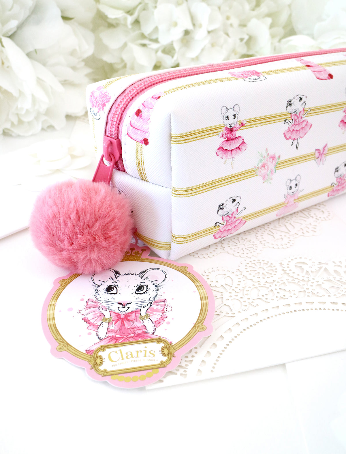 Claris Pencil Case with Pom Pom