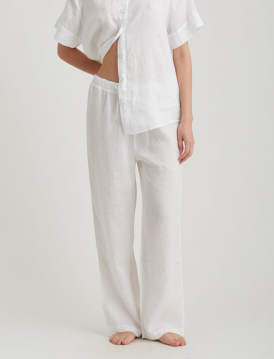 Resort Linen Full Length Pant