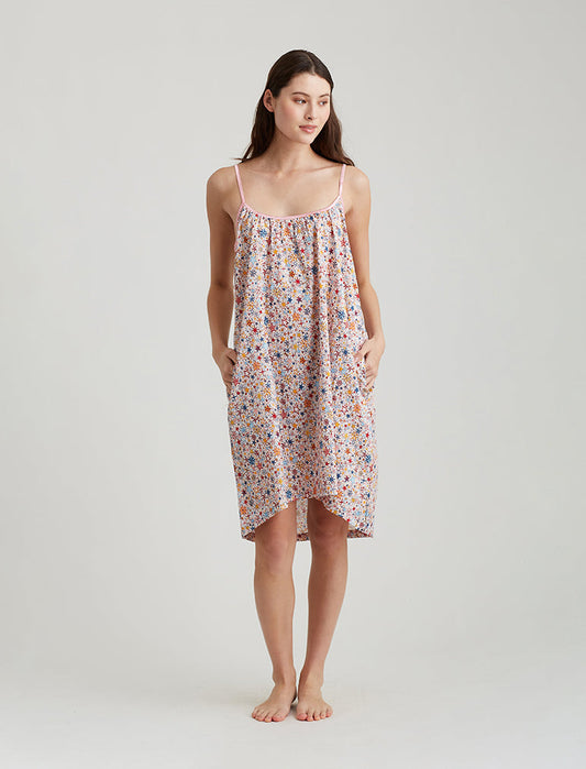 Christmas Stars Strappy Midi Nightie