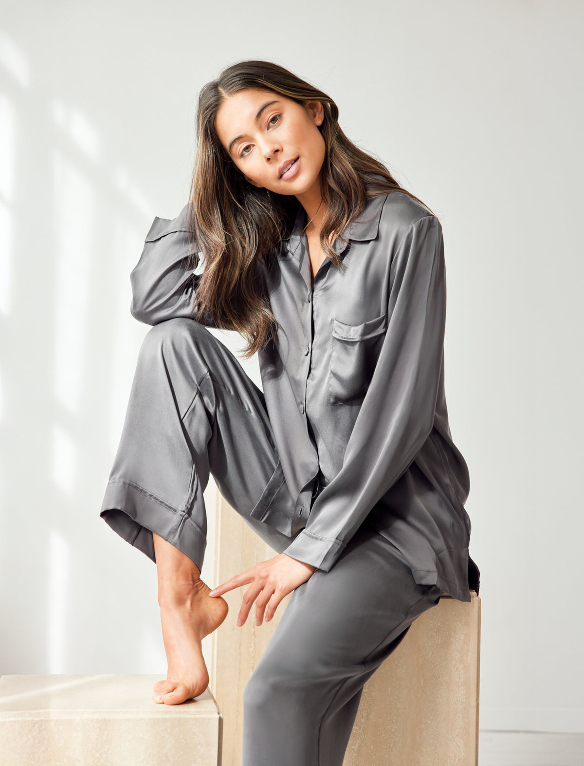 Silk Pyjamas & Sleepwear | Nighties, Robes & PJ Sets | Papinelle ...