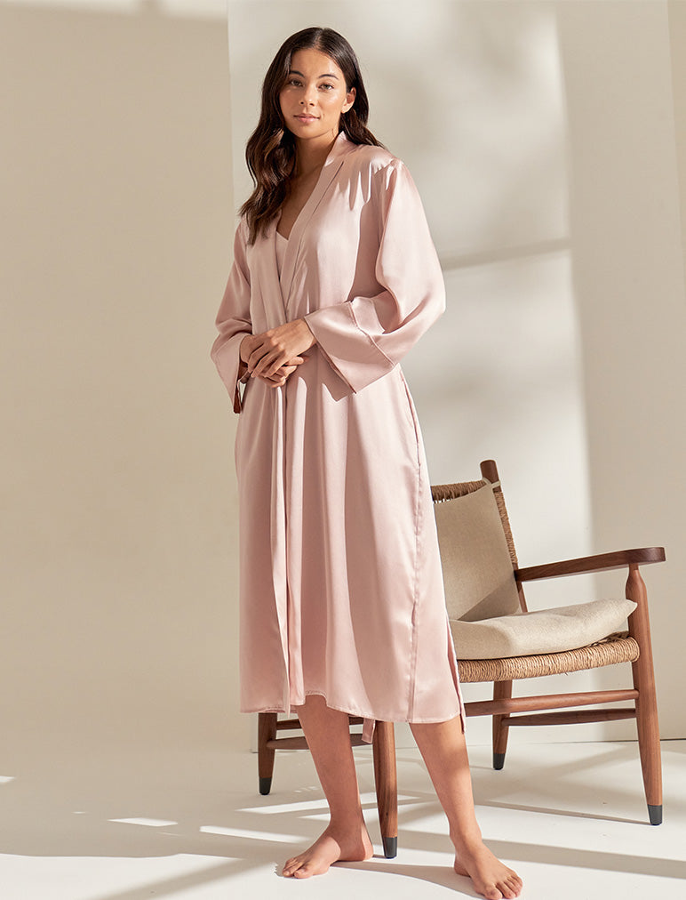 Audrey Silk Long Robe