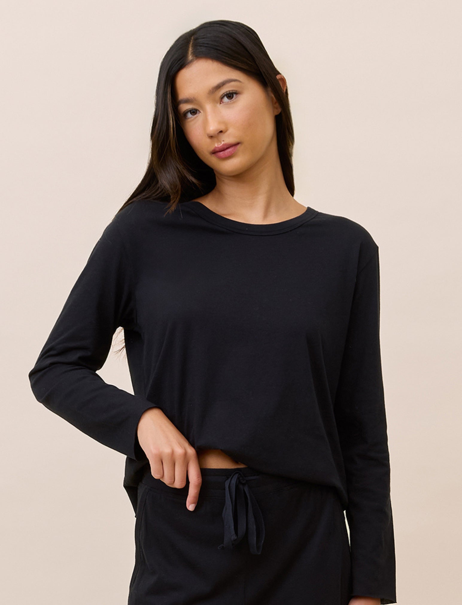 Jada Organic Cotton Boxy Long Sleeve Tee