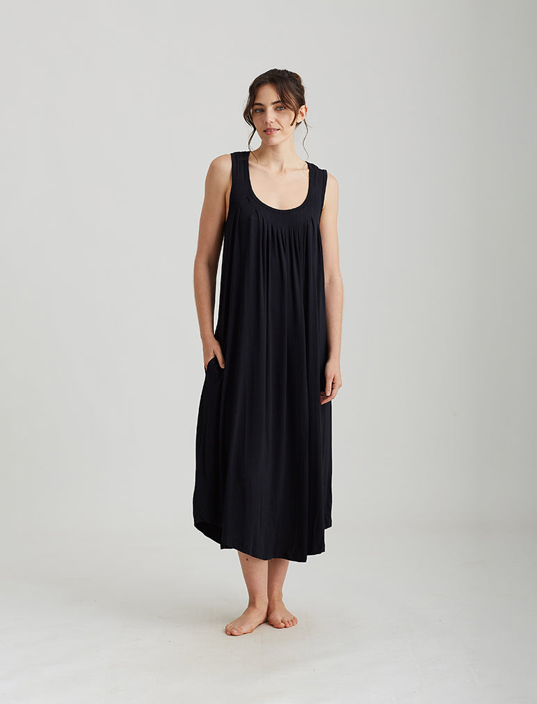 Kate Modal Soft Pleat Front Maxi Nightie