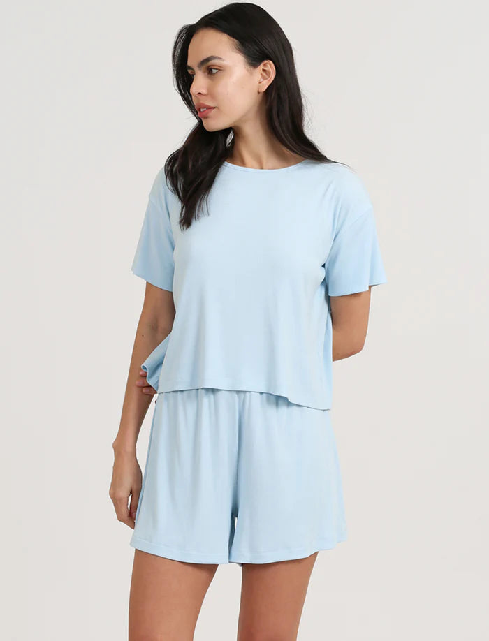 Luxe Rib Soft Touch Tee and Boxer Set