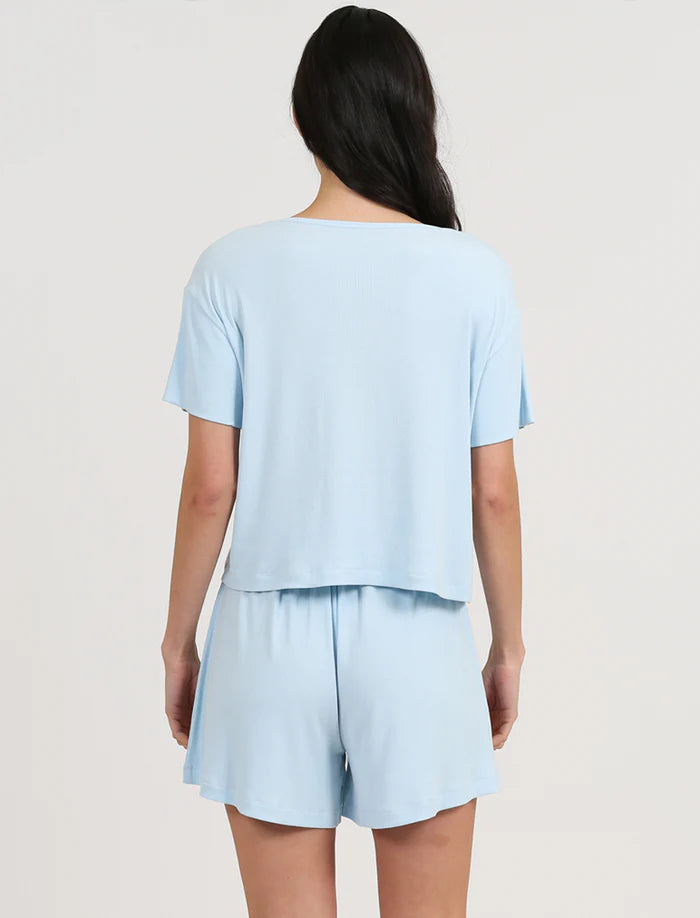 Luxe Rib Soft Touch Tee and Boxer Set