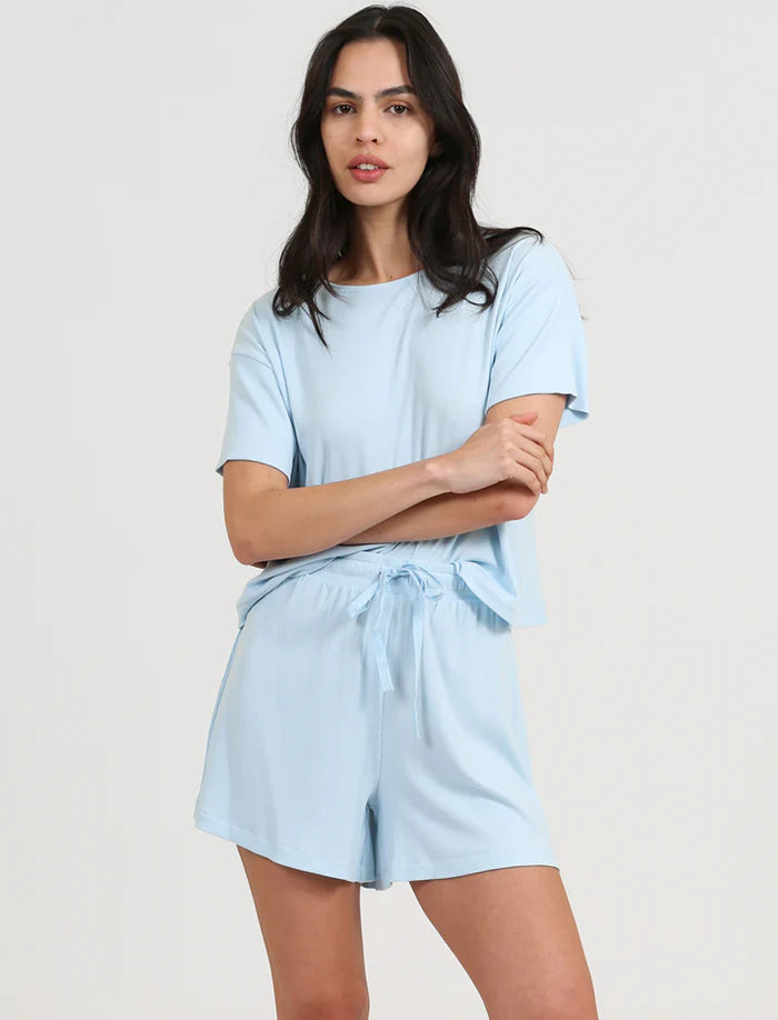 Luxe Rib Soft Touch Tee and Boxer Set