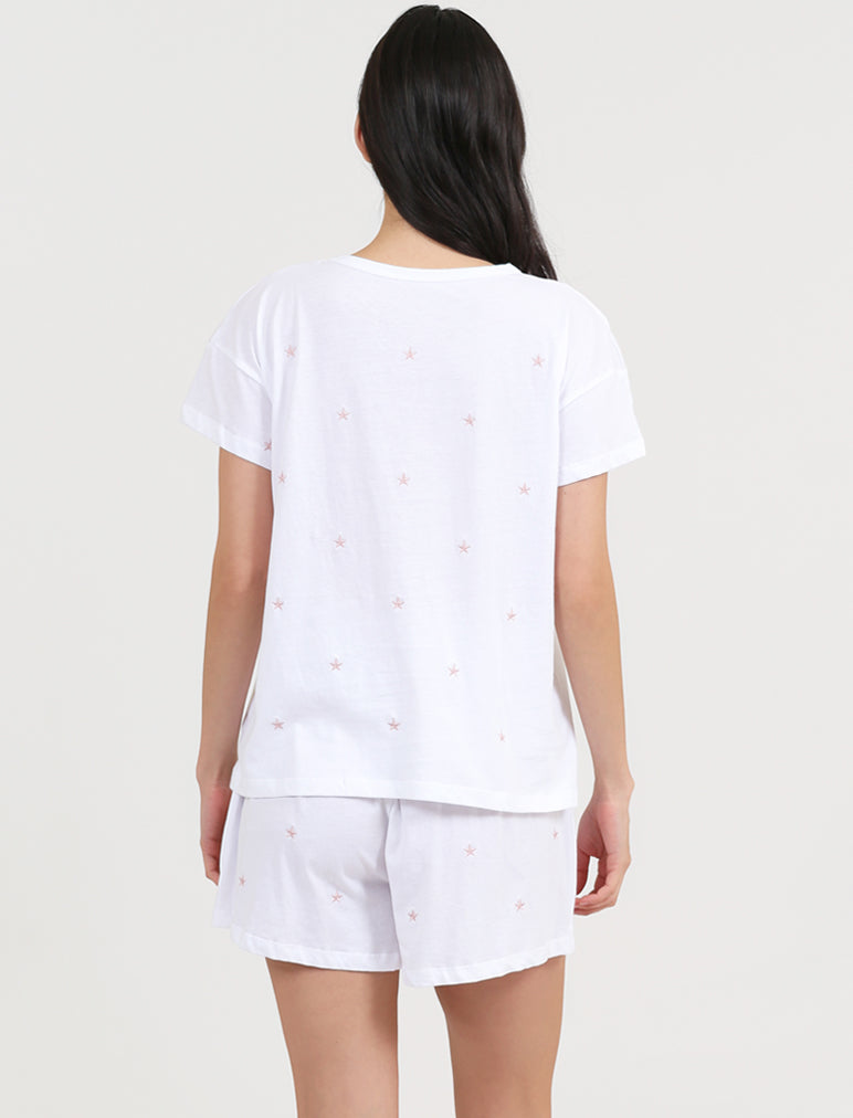 Embroidered Stars Boxer PJ Set