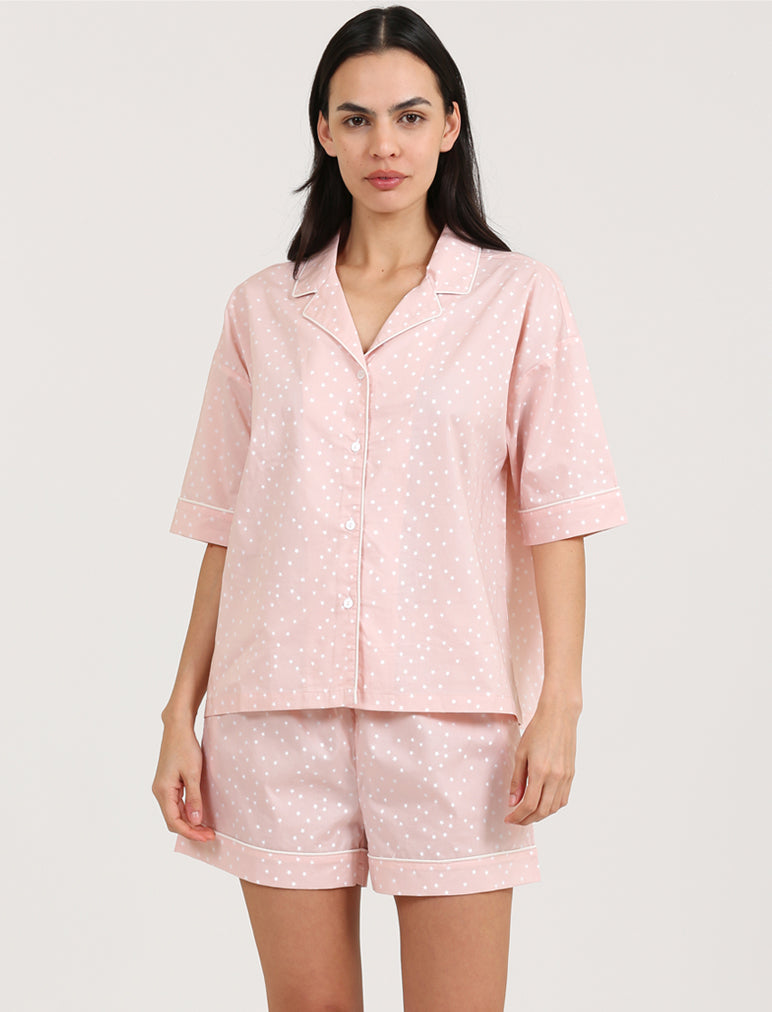 Organic Cotton Print Boxer PJ Set