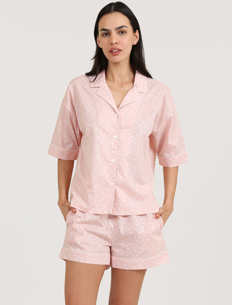 Organic Cotton Print Boxer PJ Set