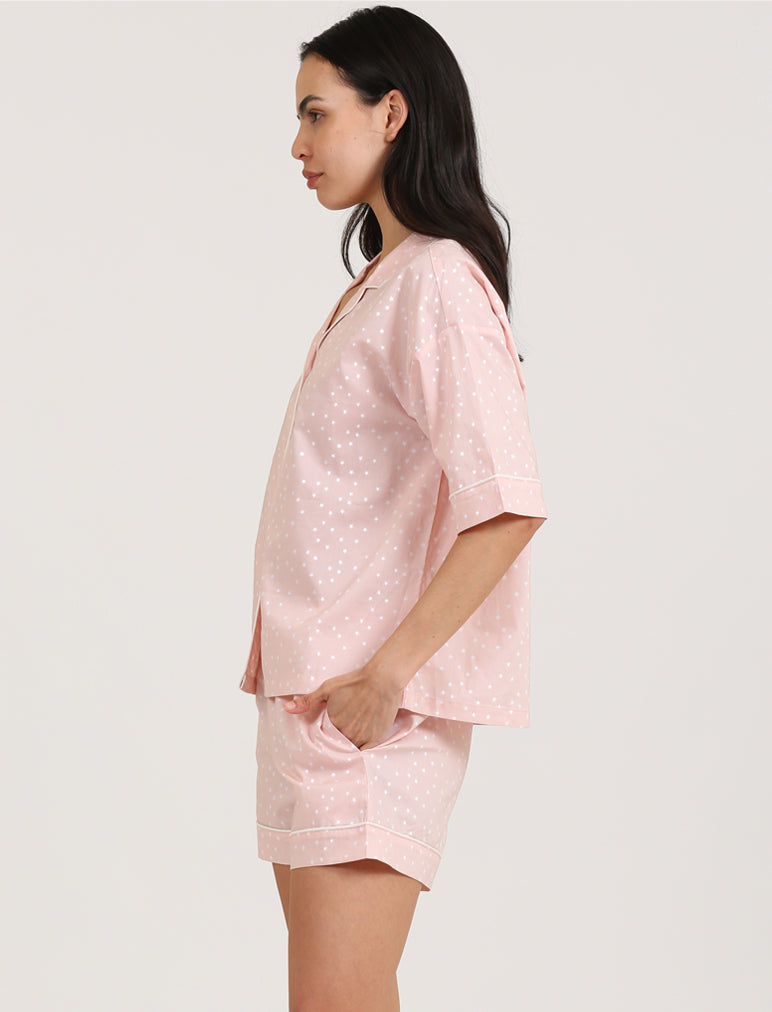 Organic Cotton Print Boxer PJ Set