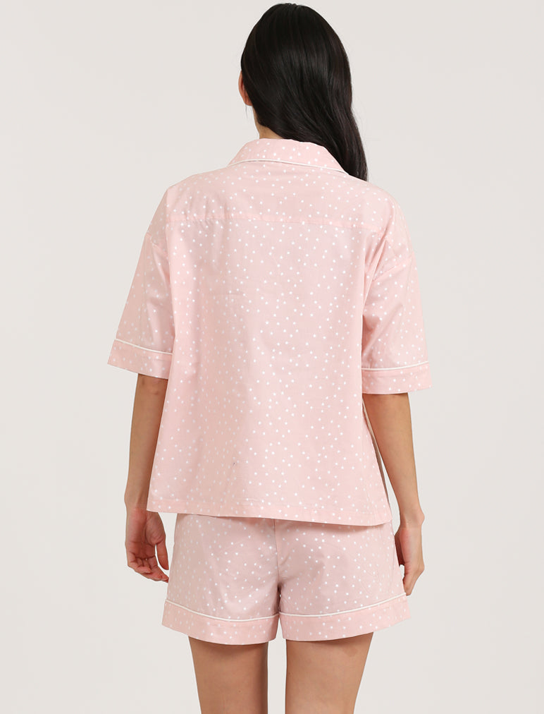 Organic Cotton Print Boxer PJ Set
