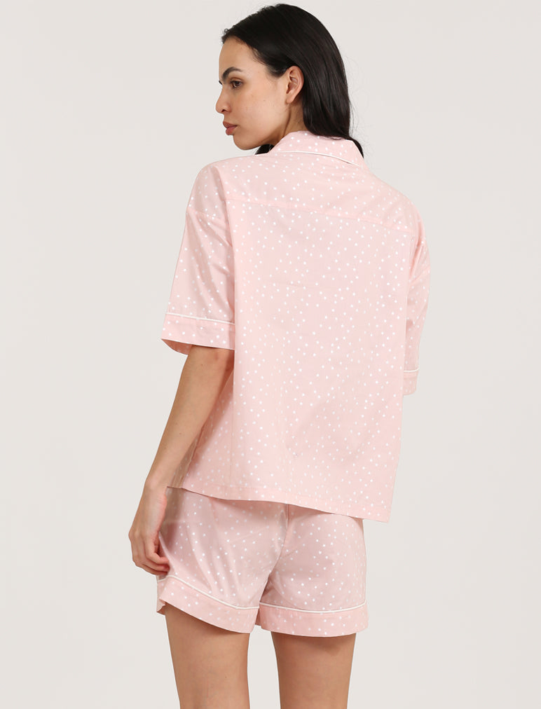 Organic Cotton Print Boxer PJ Set