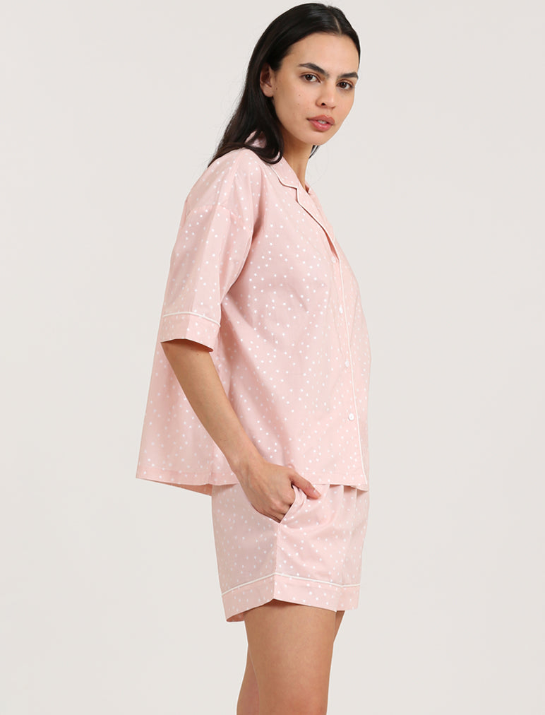 Organic Cotton Print Boxer PJ Set