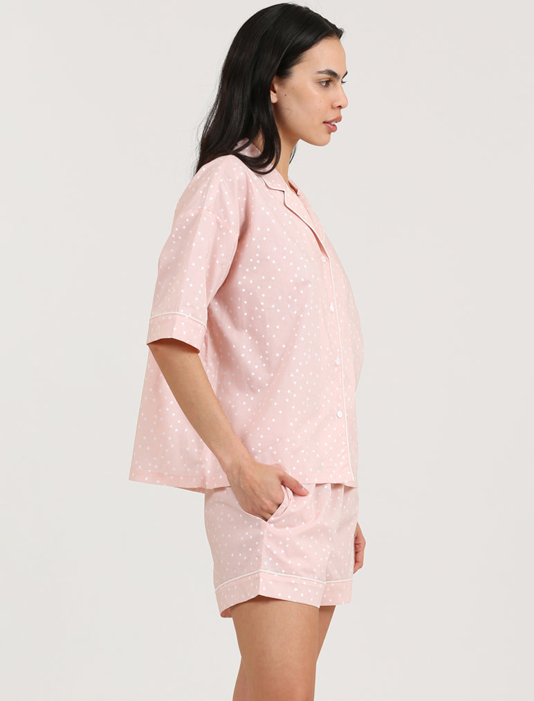 Organic Cotton Print Boxer PJ Set