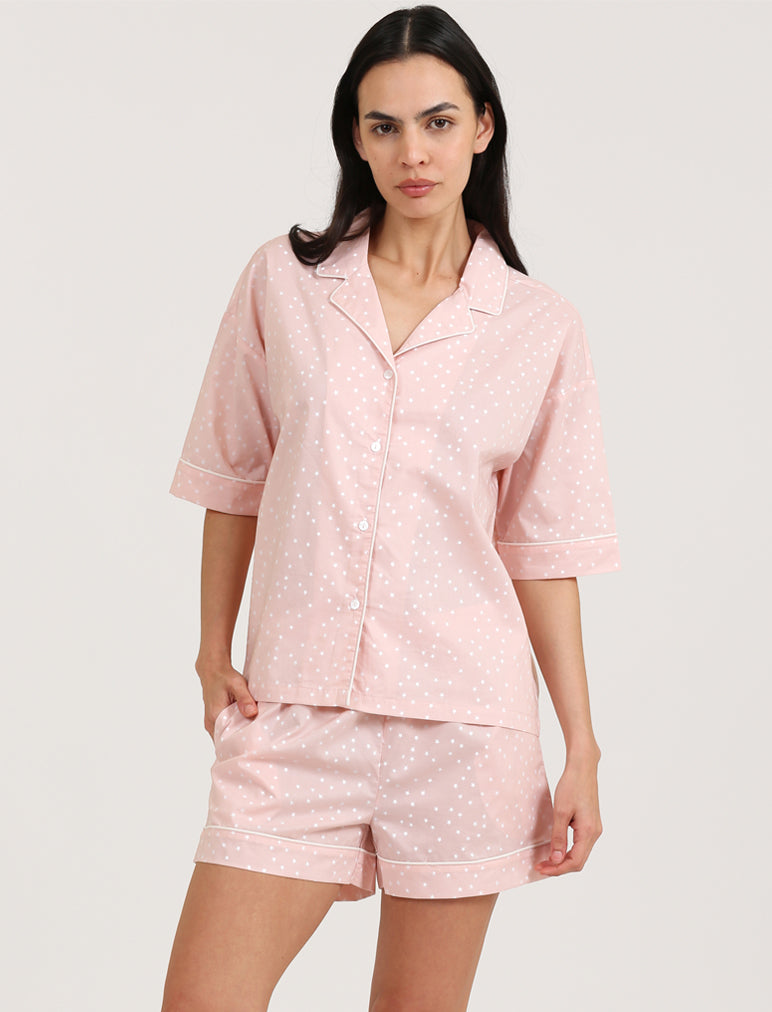 Organic Cotton Print Boxer PJ Set