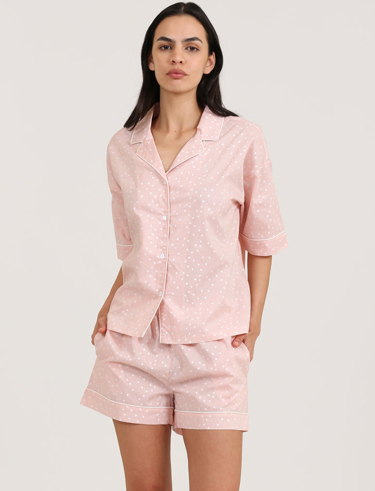 Organic Cotton Print Boxer PJ Set