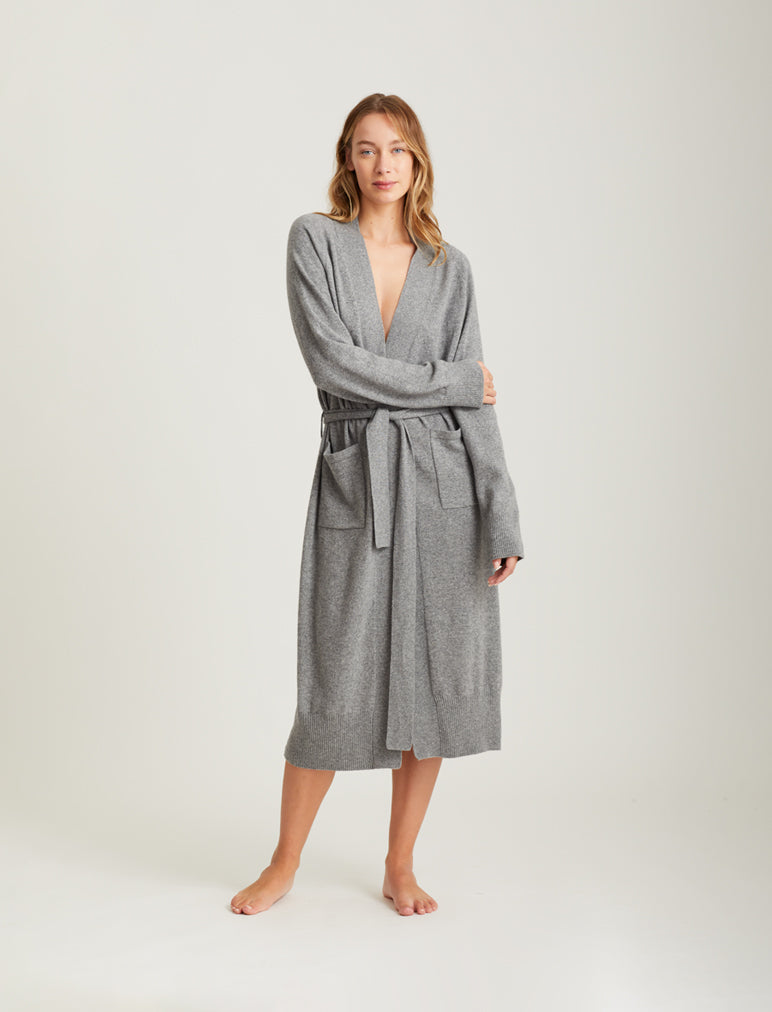 Pure Cashmere Robe in cloud