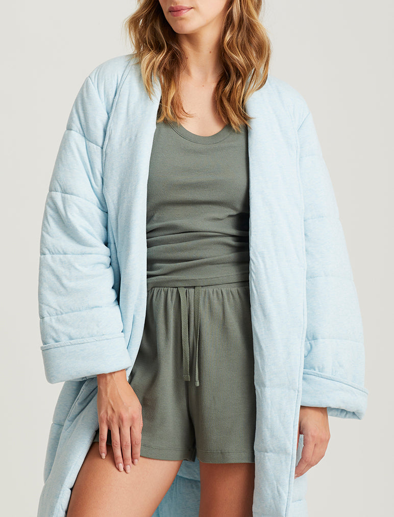 Puffer Cotton Midi Robe