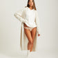 Pure Cashmere Robe in ecru