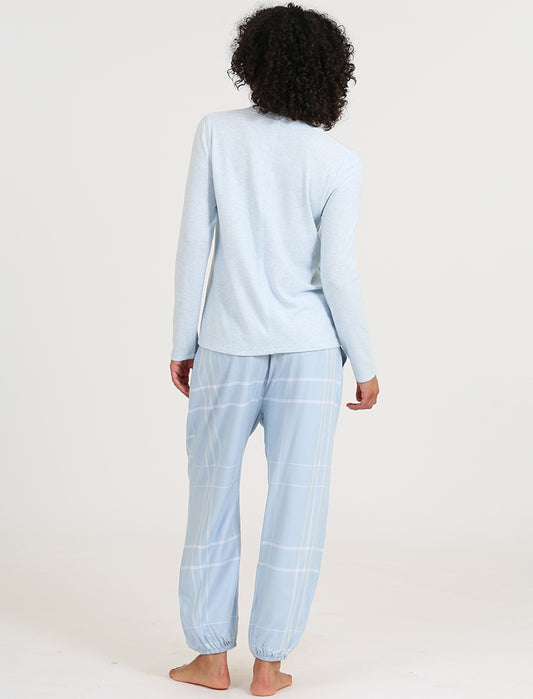 Comfy Plaid Jogger and Feather Soft LS Top