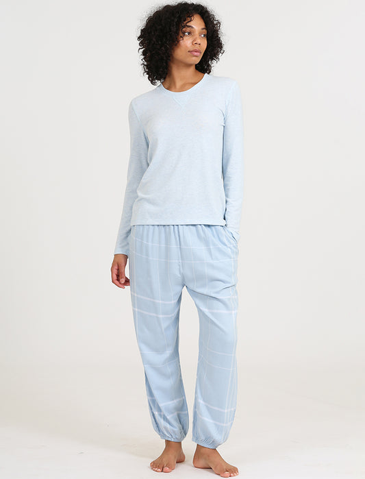 Comfy Plaid Jogger and Feather Soft LS Top