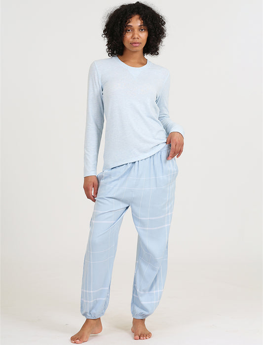 Comfy Plaid Jogger and Feather Soft LS Top