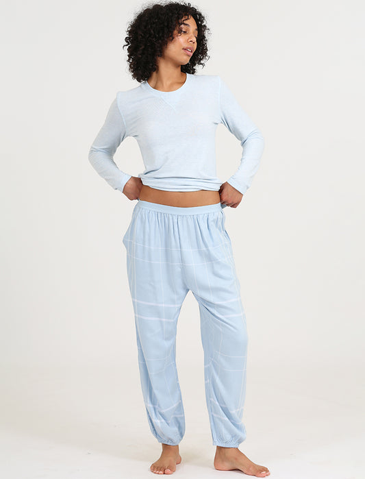 Comfy Plaid Jogger and Feather Soft LS Top