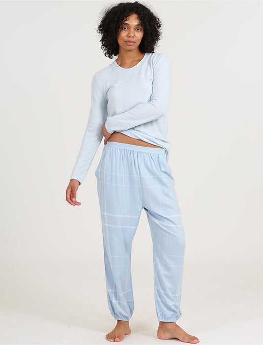 Comfy Plaid Jogger and Feather Soft LS Top