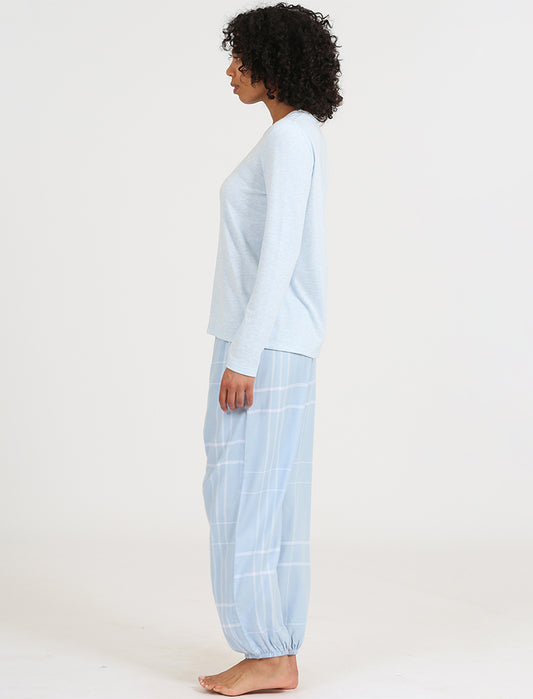 Comfy Plaid Jogger and Feather Soft LS Top