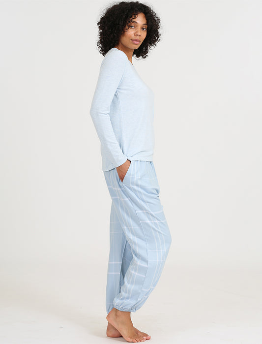 Comfy Plaid Jogger and Feather Soft LS Top