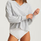 Cosy Winter Rib V-Neck LS Top