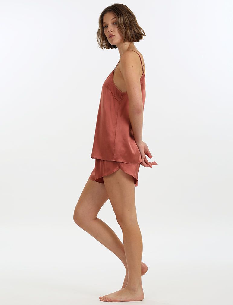 Audrey Silk Cami Boxer PJ