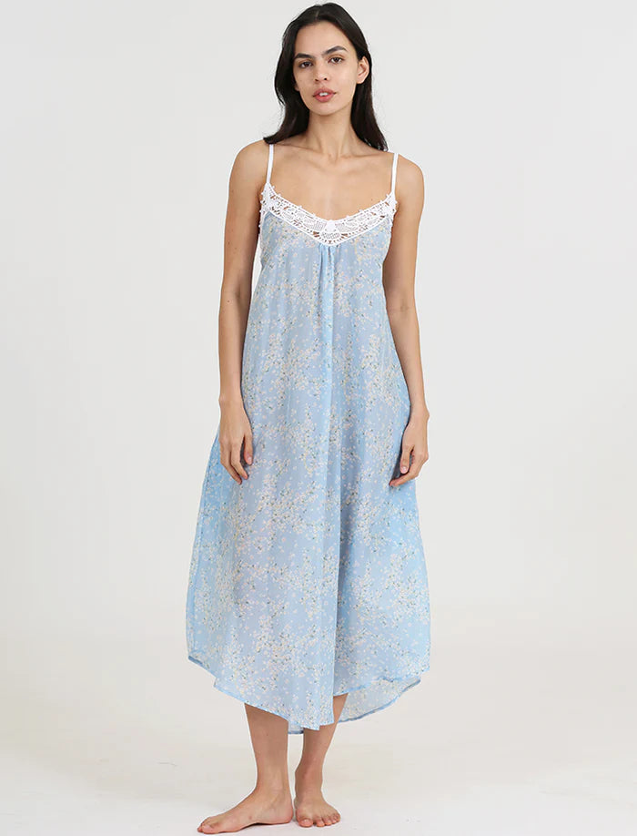 Cheri Blossom Lace Front Maxi Nightie