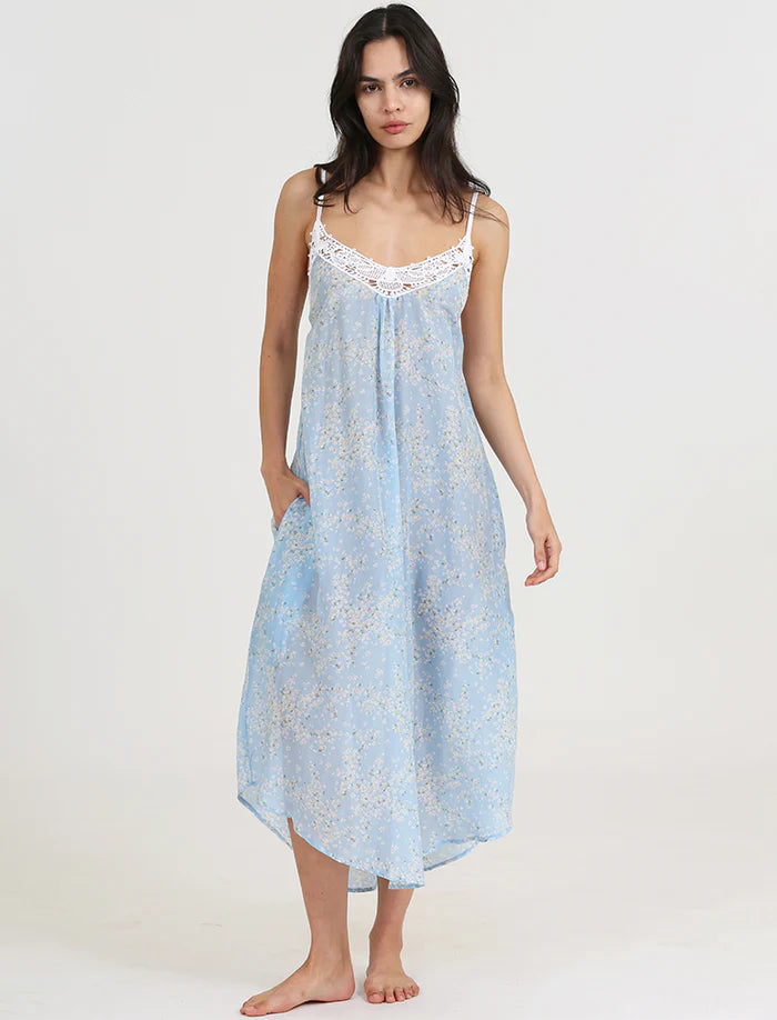 Cheri Blossom Lace Front Maxi Nightie