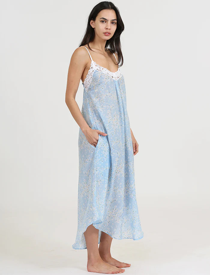 Cheri Blossom Lace Front Maxi Nightie