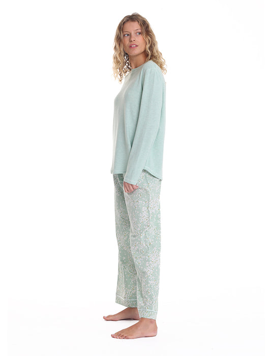Cheri Blossom Organic Cotton Pant and Feather Soft LS Top