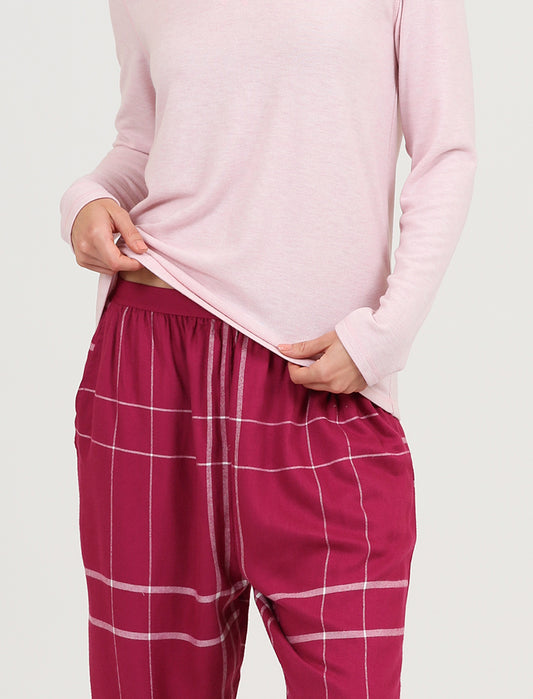 Comfy Plaid Jogger and Feather Soft LS Top