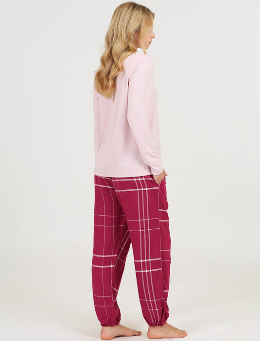 Comfy Plaid Jogger and Feather Soft LS Top