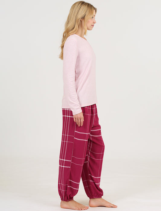 Comfy Plaid Jogger and Feather Soft LS Top