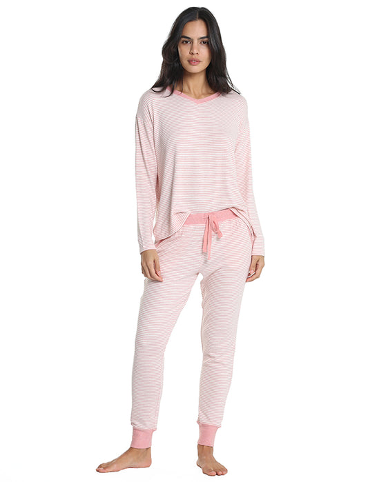 Feather Soft V-Neck LS Top and Jogger
