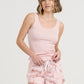 Jardin Pink Boxer and Singlet Set