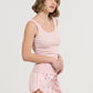 Jardin Pink Boxer and Singlet Set